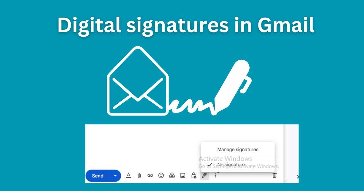 Digital signatures in Gmail