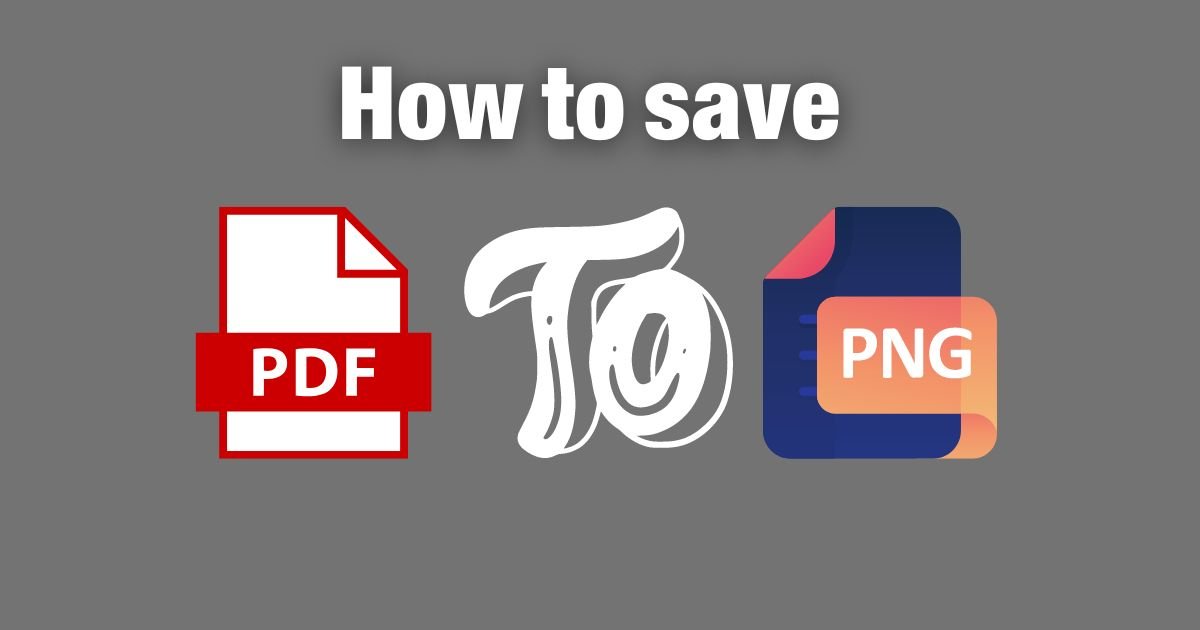 How to save PDF to PNG