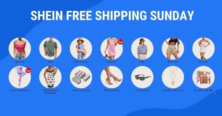 shein free shipping sunday