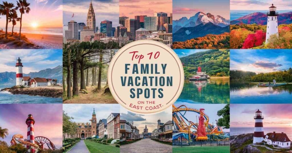 Top 10 best family vacation spots east coast